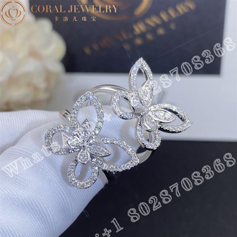 Graff Butterfly Silhouette Diamond Mini Ring RGR769 - Image 7