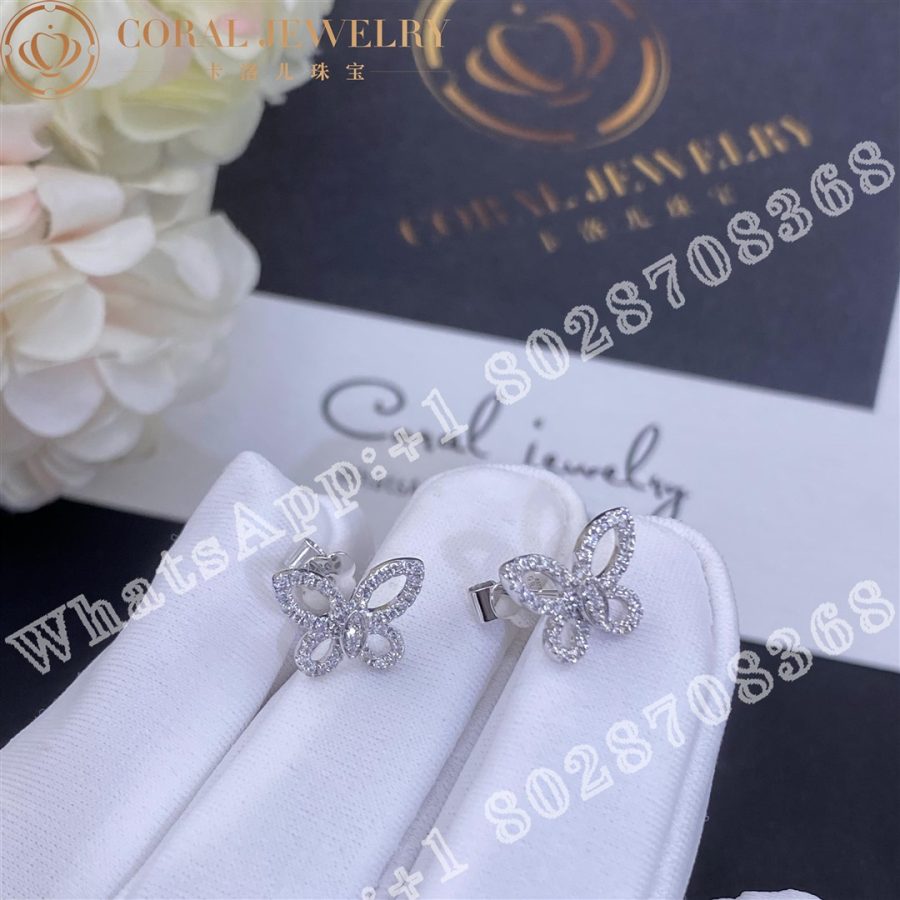 Graff Mini Butterfly Silhouette Diamond Earrings RGE1810 - Image 3