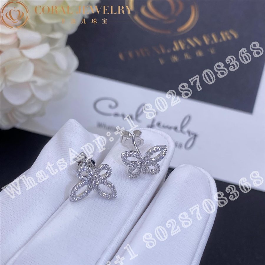 Graff Mini Butterfly Silhouette Diamond Earrings RGE1810 - Image 5