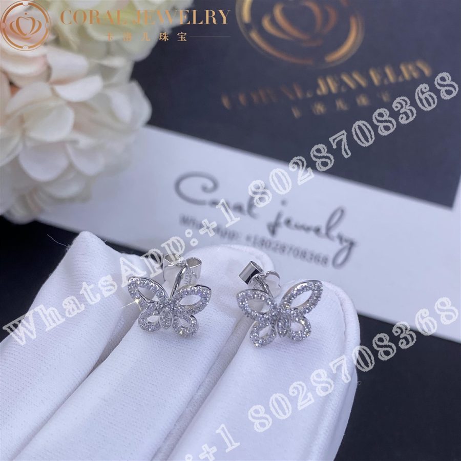 Graff Mini Butterfly Silhouette Diamond Earrings RGE1810 - Image 6