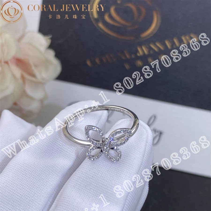 Graff Mini Butterfly Silhouette Diamond Ring RGR908 - Image 5