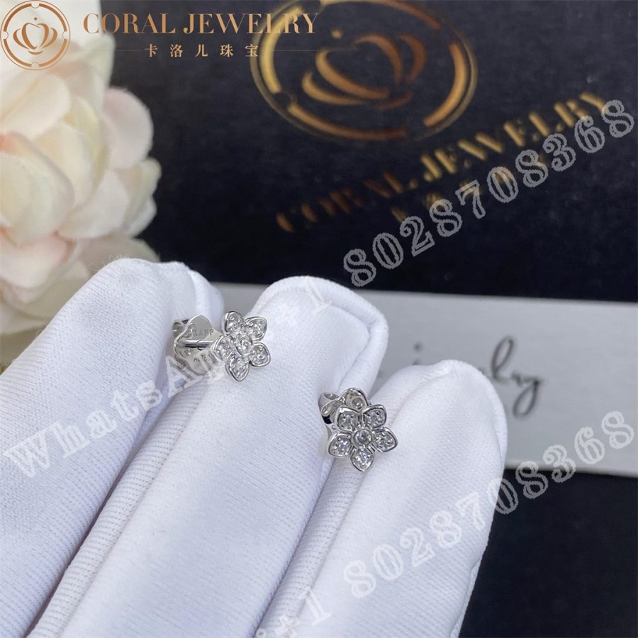 Graff Pavé Wild Flower Diamond Petite Stud Earrings RGE1816 - Image 4