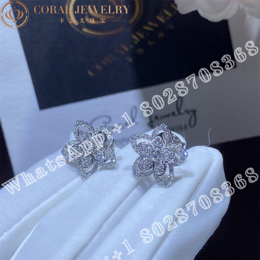 Graff Wild Flower Diamond Stud Earrings RGE1669 - Image 3