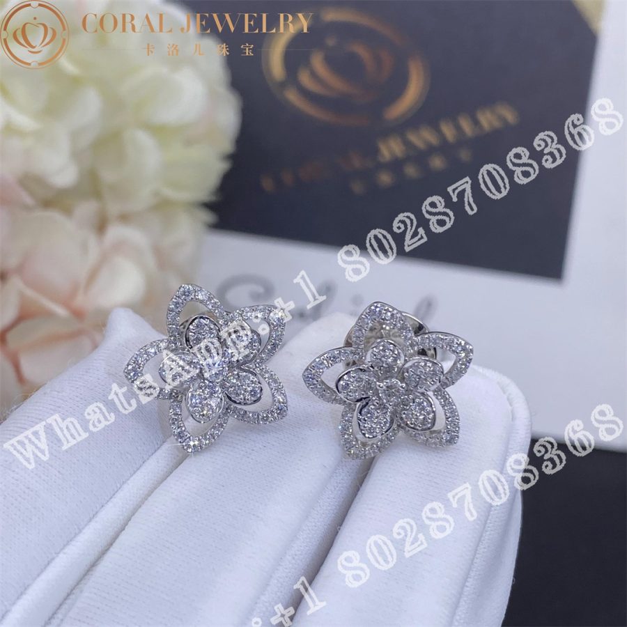 Graff Wild Flower Diamond Stud Earrings RGE1669 - Image 4