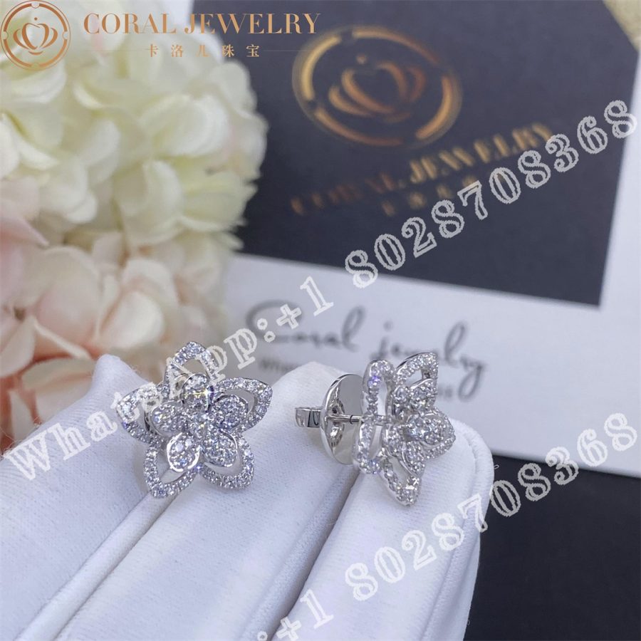 Graff Wild Flower Diamond Stud Earrings RGE1669 - Image 6