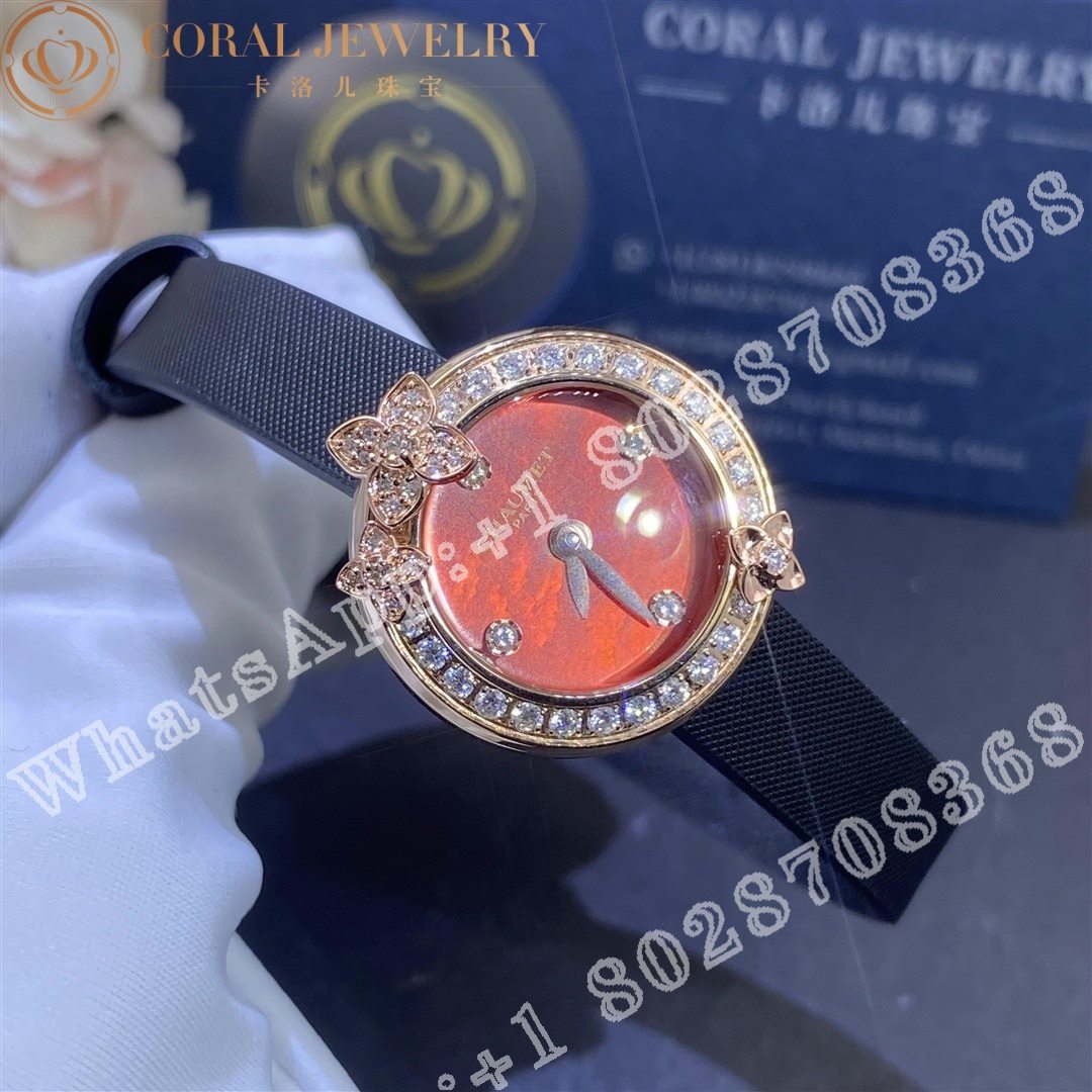 Chaumet Hortensia Eden Watch Small Model Rose Gold Diamonds Carnelian Coral (1)