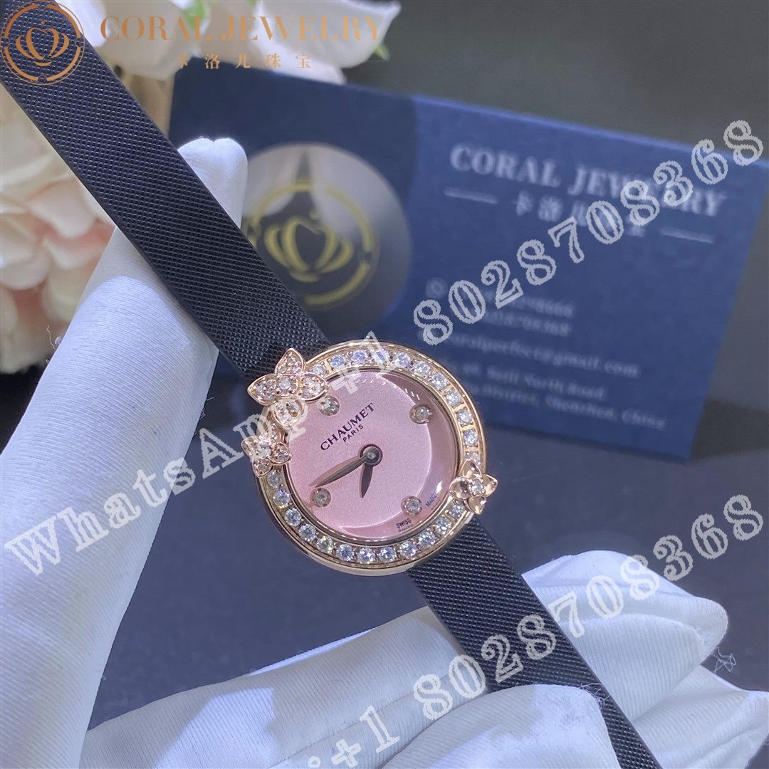 Chaumet Hortensia Eden Watch Small Model Rose Gold Diamonds Pink Opal (1)