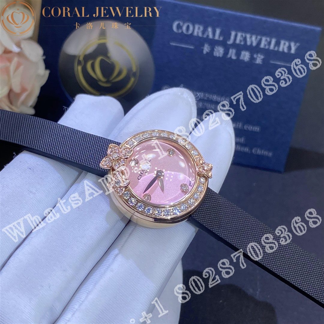 Chaumet Hortensia Eden Watch Small Model Rose Gold Diamonds Pink Opal (2)