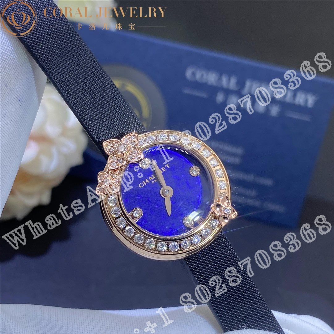 Chaumet Hortensia Watch Steel Diamonds Lapis Lazuli Coral (1)