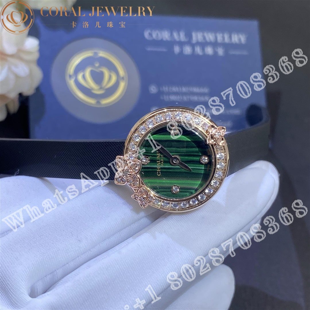 Chaumet Hortensia Watch Steel Diamonds Malachite (3)